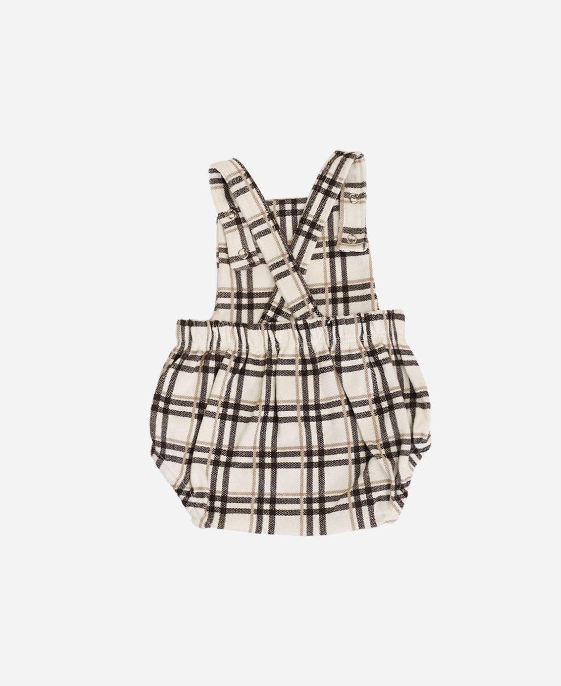 Jardineira de Bebê Unissex | Xadrez Plaid - MiniMalista Baby - 0.25, 0.3, b2b, Baby, black-friday, Calor, com-desconto-mm10, Menino, Neutro, tab-tam-jardineiras, Unissex, Verão -bebê-minimalista-estiloso