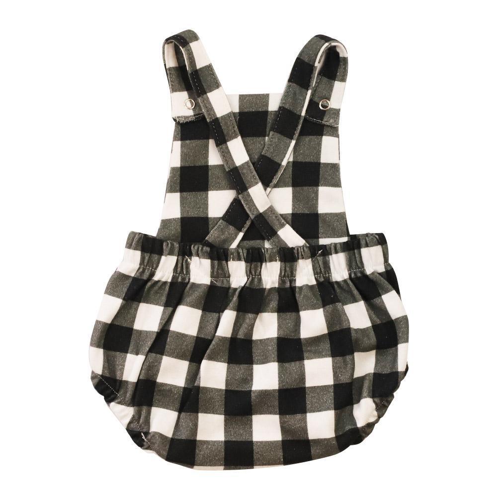 Jardineira de Bebê Unissex Vichy Preto - MiniMalista Baby - 0.3, b2b, Baby, black-friday, Calor, Menino, Neutro, outlet, SALE-FINAL, tab-tam-jardineiras, Unissex, Verão -bebê-minimalista-estiloso