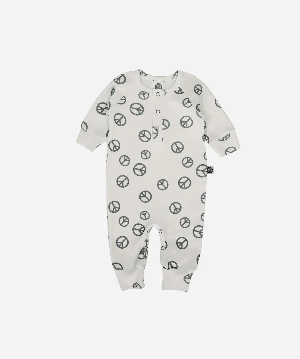 Macacão de Bebê Raglan Botões Unissex | Peace and Love - MiniMalista Baby - 0.35, 2macacoespor199, b2b, Baby, black-friday, com-desconto-mm10, Meia Estação, Menino, tab-tam-mac-botões -bebê-minimalista-estiloso