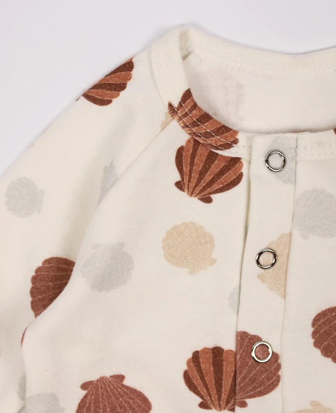 Macacão de Bebê Raglan Botões Unissex | Seashell - MiniMalista Baby - 0.3, 2macacoespor199, b2b, Baby, black-friday, com-desconto-mm10, Meia Estação, Menina, Neutro, tab-tam-mac-botões, Unissex -bebê-minimalista-estiloso