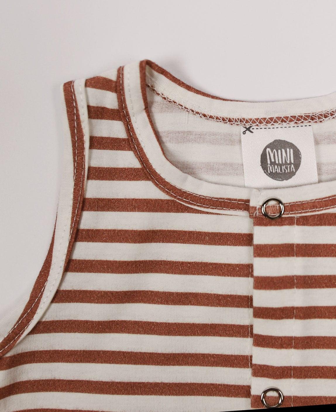 Macaquinho de Verão Botões Regata Unissex | Listrinhas Chutney - MiniMalista Baby - 0.3, 0.45, b2b, Baby, black-friday, Calor, com-desconto-mm10, Kids, Menino, Neutro, new, tab-tam-macaquinho-tank-romper, Unissex, Verão -bebê-minimalista-estiloso