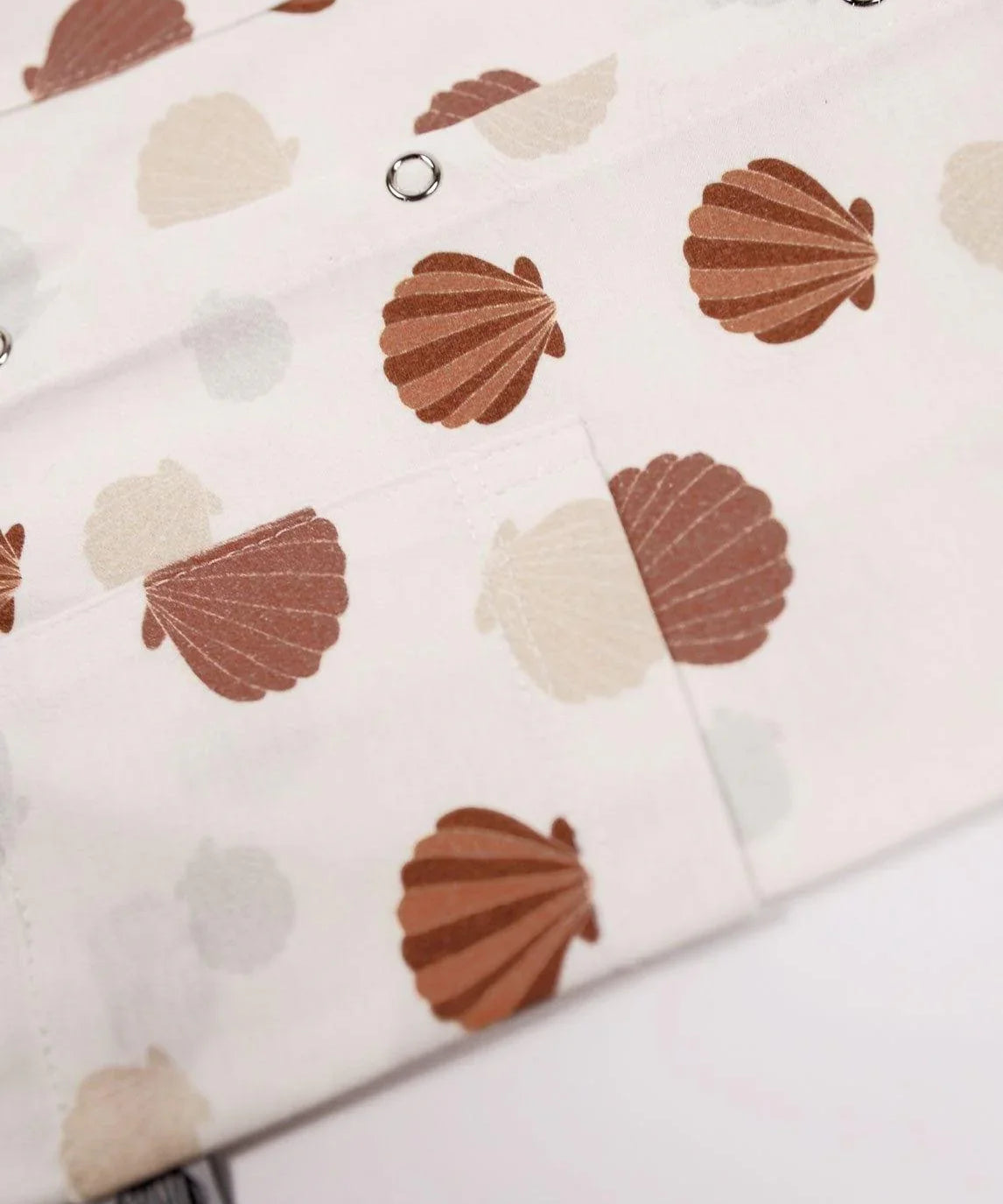 Macaquinho de Verão Botões Regata Unissex | Seashell - MiniMalista Baby - 0.3, b2b, Baby, black-friday, Calor, com-desconto-mm10, Kids, Menina, Menino, Neutro, tab-tam-macaquinho-tank-romper, Unissex, Verão -bebê-minimalista-estiloso