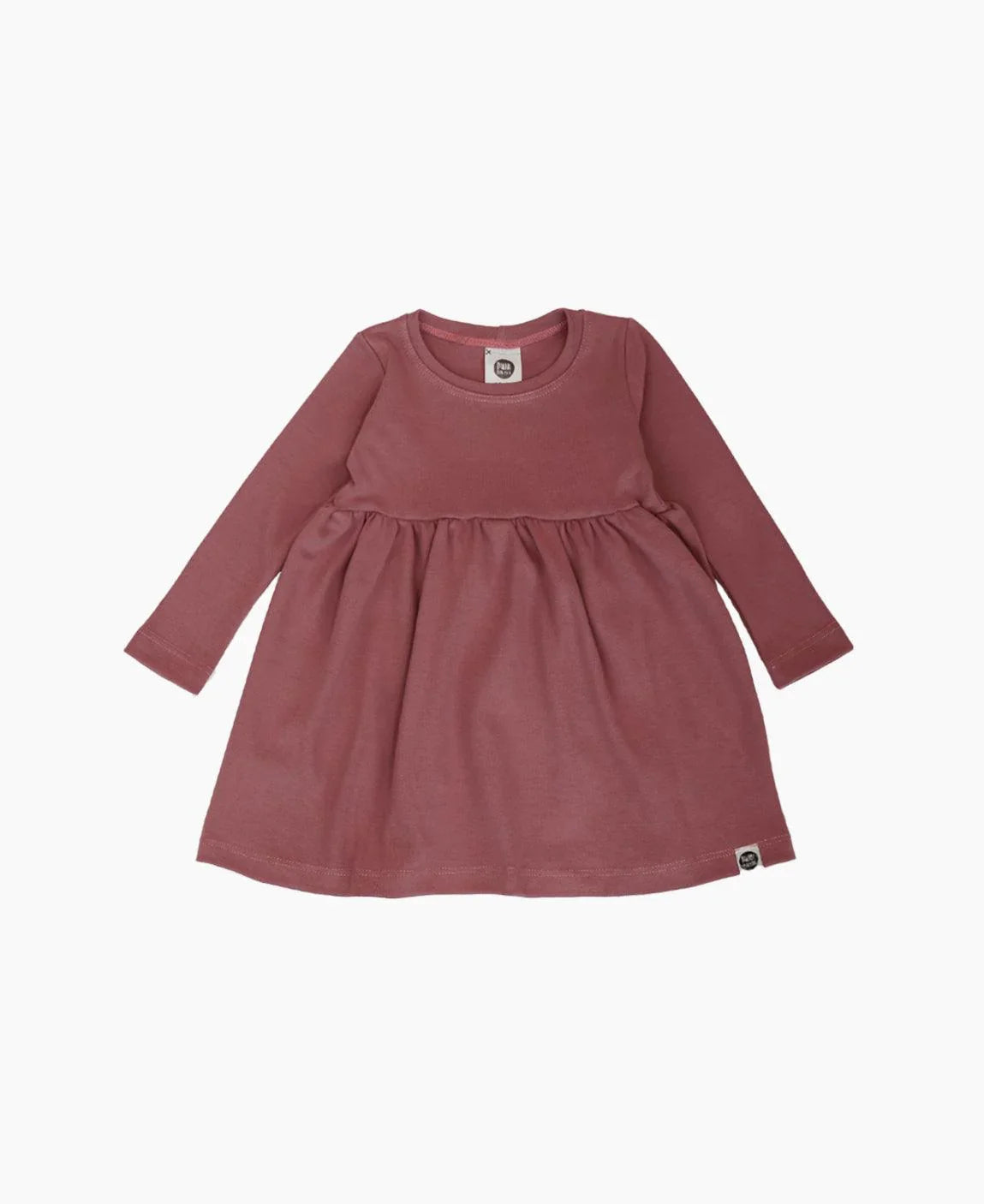 Vestido Infantil Manga Longa MiniMalista | Liso Dark Rose - MiniMalista Baby - 0.3, b2b, black-friday, com-desconto-mm10, Frio, Kids, Menina, tab-tam-vestido-manga-longa -bebê-minimalista-estiloso