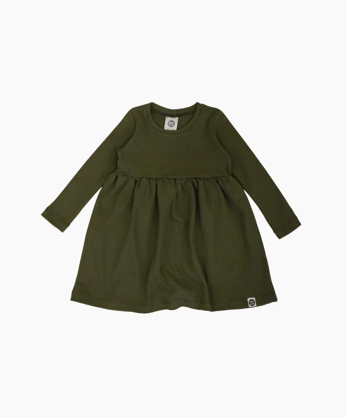 Vestido Infantil Manga Longa MiniMalista | Liso Jungle Green - MiniMalista Baby - 0.2, b2b, black-friday, Christmas, com-desconto-mm10, Frio, Kids, Menina, Natal, new, tab-tam-vestido-manga-longa, Xmas -bebê-minimalista-estiloso