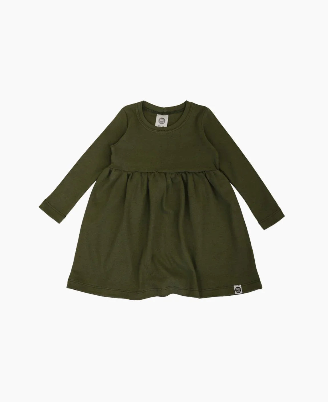 Vestido Infantil Manga Longa MiniMalista | Liso Jungle Green - MiniMalista Baby - 0.2, b2b, black-friday, Christmas, com-desconto-mm10, Frio, Kids, Menina, Natal, new, tab-tam-vestido-manga-longa, Xmas -bebê-minimalista-estiloso