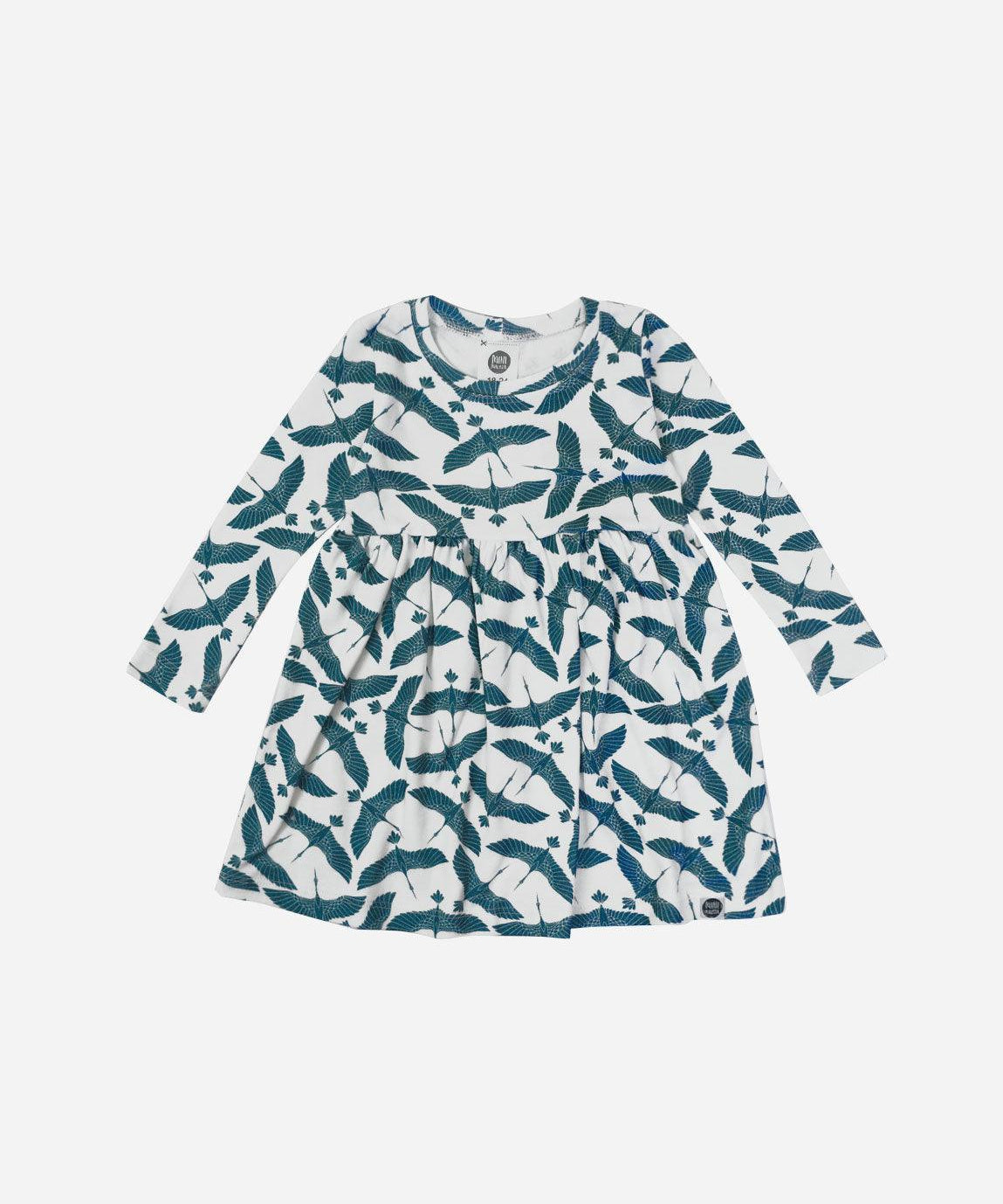 Vestido Infantil Manga Longa | Blue Flock - MiniMalista Baby - 0.3, b2b, black-friday, com-desconto-mm10, Frio, Kids, Menina, tab-tam-vestido-manga-longa -bebê-minimalista-estiloso