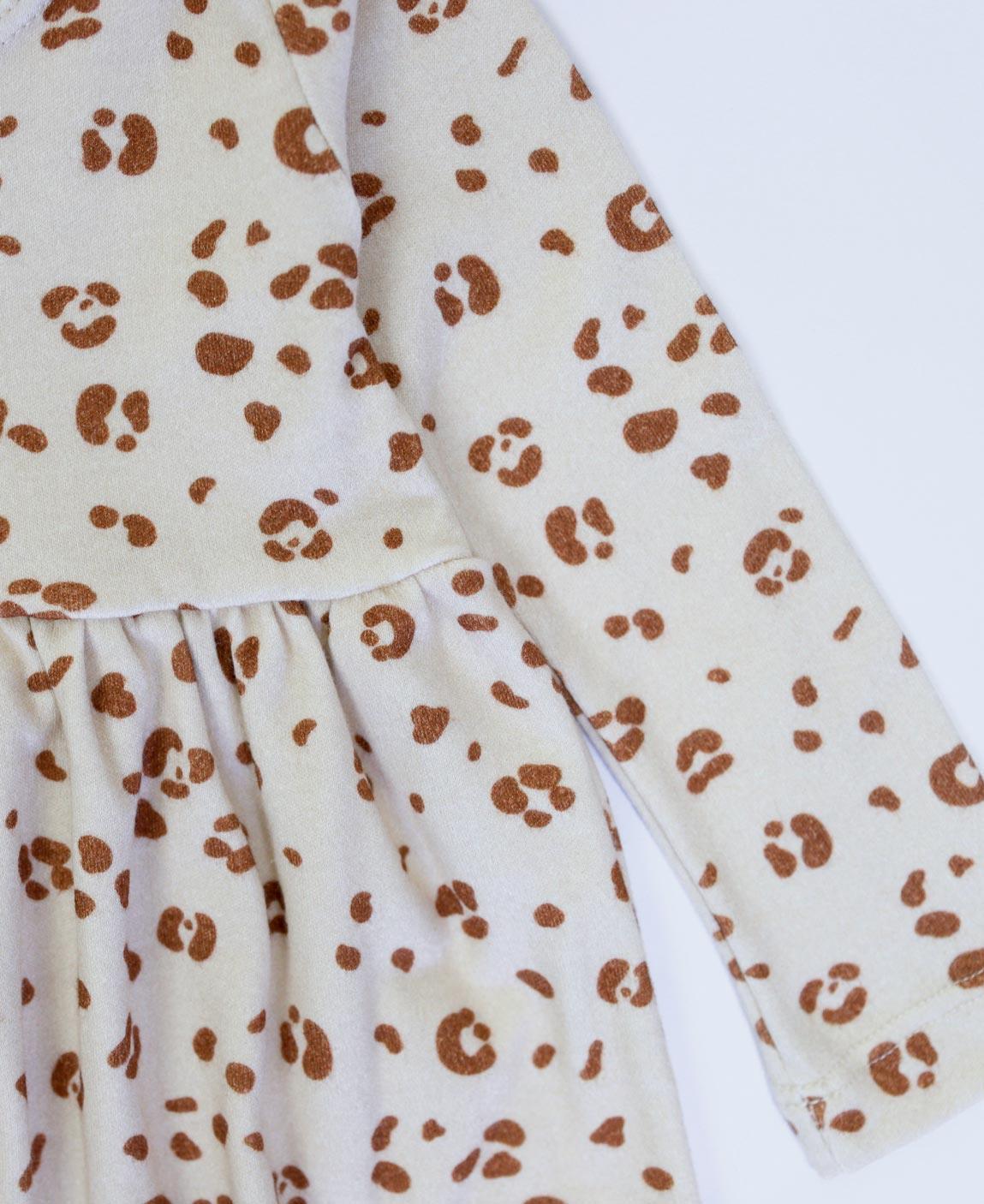 Vestido Infantil Manga Longa | Jaguar - MiniMalista Baby - 0.3, 0.45, b2b, black-friday, com-desconto-mm10, Frio, Kids, Menina, tab-tam-vestido-manga-longa -bebê-minimalista-estiloso