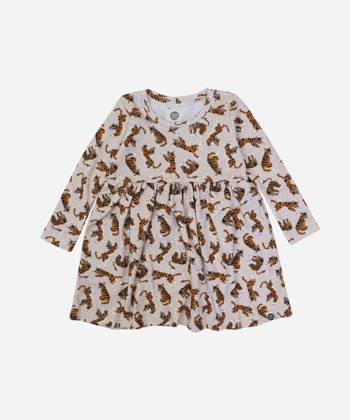 Vestido Infantil Manga Longa | Tiger - MiniMalista Baby - 0.3, 0.35, b2b, black-friday, com-desconto-mm10, Frio, Kids, Menina, tab-tam-vestido-manga-longa -bebê-minimalista-estiloso