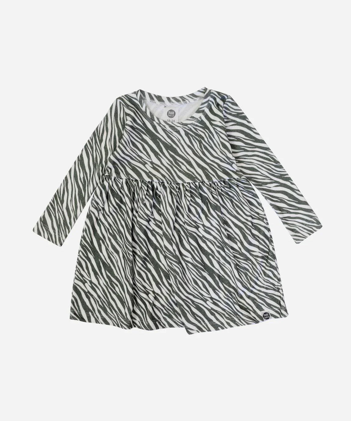 Vestido Infantil Manga Longa | Zebra - MiniMalista Baby - 0.3, 0.45, b2b, black-friday, com-desconto-mm10, Frio, Kids, Menina, tab-tam-vestido-manga-longa -bebê-minimalista-estiloso