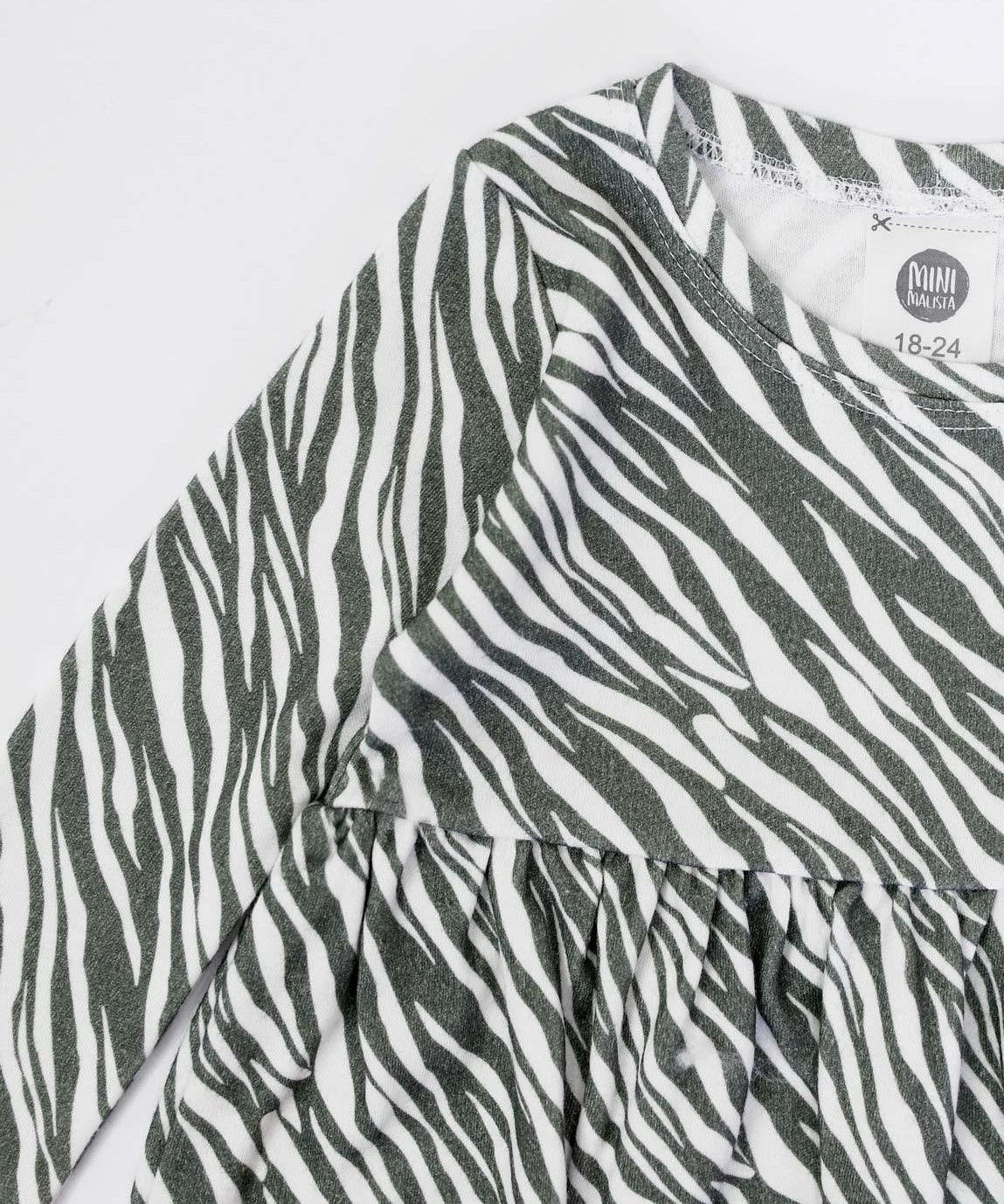 Vestido Infantil Manga Longa | Zebra - MiniMalista Baby - 0.3, 0.45, b2b, black-friday, com-desconto-mm10, Frio, Kids, Menina, tab-tam-vestido-manga-longa -bebê-minimalista-estiloso